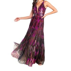 NWT Dress the Population Samira gown size XL